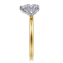 Best Gabriel & Co. Ady - 14K White-Yellow Gold Hidden Halo Pear Shape Diamond Engagement Ring