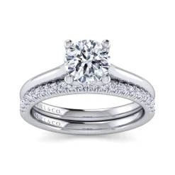 Sale Gabriel & Co. Ailis - 14K White Gold Round Diamond Engagement Ring