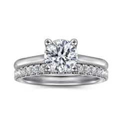 Online Gabriel & Co. Ailis - 14K White Gold Round Diamond Engagement Ring