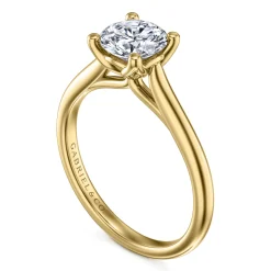 Sale Gabriel & Co. Ailis - 14K Yellow Gold Round Diamond Engagement Ring