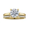New Gabriel & Co. Ailis - 14K Yellow Gold Round Diamond Engagement Ring