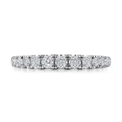 New Gabriel & Co. Aine - 14K White Gold Diamond Anniversary Band - 0.5 ct