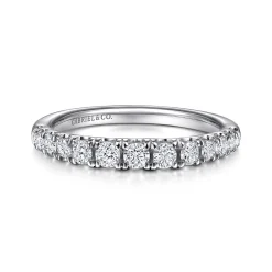 New Gabriel & Co. Aine - 14K White Gold Diamond Anniversary Band - 0.5 ct