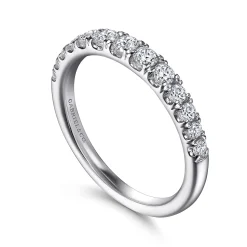 New Gabriel & Co. Aine - 14K White Gold Diamond Anniversary Band - 0.5 ct