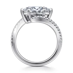 Discount Gabriel & Co. Aiva - 14K White Gold Bypass Marquise Shape Diamond Engagement Ring