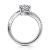 Discount Gabriel & Co. Aiva - 14K White Gold Bypass Round Diamond Engagement Ring