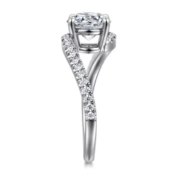 Discount Gabriel & Co. Aiva - 14K White Gold Bypass Round Diamond Engagement Ring