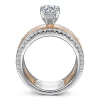 New Gabriel & Co. Aiza - 14K White-Rose Gold Round Diamond Engagement Ring