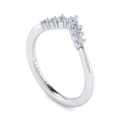 Sale Gabriel & Co. Alanni - Curved-Platinum Diamond Anniversary Band - 0.25 ct