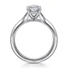 New Gabriel & Co. Alden - 14K White Gold Split Shank Oval Diamond Engagement Ring