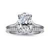 Hot Gabriel & Co. Alden - 14K White Gold Split Shank Oval Diamond Engagement Ring