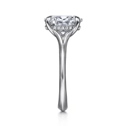 Hot Gabriel & Co. Alden - 14K White Gold Split Shank Oval Diamond Engagement Ring