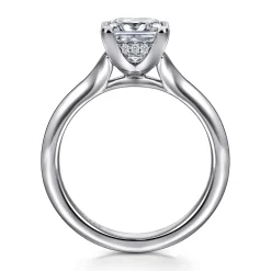 Discount Gabriel & Co. Alden - 14K White Gold Split Shank Princess Cut Diamond Engagement Ring
