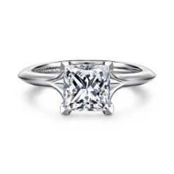 Discount Gabriel & Co. Alden - 14K White Gold Split Shank Princess Cut Diamond Engagement Ring