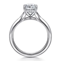 Hot Gabriel & Co. Alden - 14K White Gold Split Shank Cushion Cut Diamond Engagement Ring