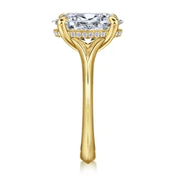 Outlet Gabriel & Co. Alden - 14K Yellow Gold Split Shank Oval Diamond Engagement Ring