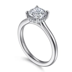 Outlet Gabriel & Co. Aldon - 14K White Gold Cushion Diamond Engagement Ring