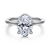 Outlet Gabriel & Co. Aldon - 14K White Gold Oval Diamond Engagement Ring