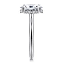 Outlet Gabriel & Co. Aldon - 14K White Gold Oval Diamond Engagement Ring