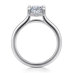 Outlet Gabriel & Co. Aldon - 14K White Gold Oval Diamond Engagement Ring
