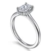 Hot Gabriel & Co. Aldon - 14K White Gold Oval Diamond Engagement Ring