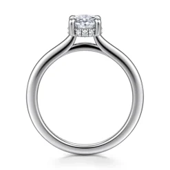 Hot Gabriel & Co. Aldon - 14K White Gold Oval Diamond Engagement Ring
