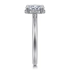 Hot Gabriel & Co. Aldon - 14K White Gold Oval Diamond Engagement Ring