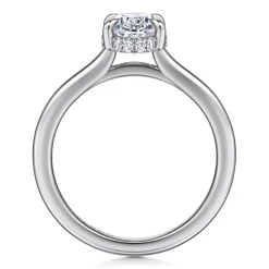 Gabriel & Co. Aldon - 14K White Gold Oval Diamond Engagement Ring