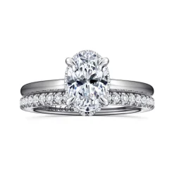 Gabriel & Co. Aldon - 14K White Gold Oval Diamond Engagement Ring