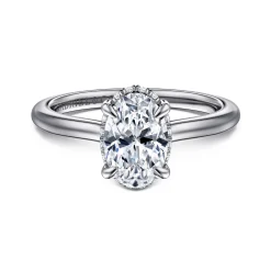 Gabriel & Co. Aldon - 14K White Gold Oval Diamond Engagement Ring