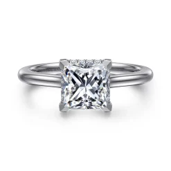 Sale Gabriel & Co. Aldon - 14K White Gold Princess Diamond Engagement Ring