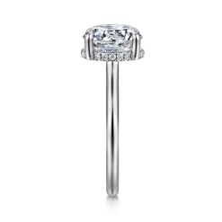 Discount Gabriel & Co. Aldon - 14K White Gold Round Diamond Engagement Ring