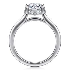 Outlet Gabriel & Co. Aldon - 14K White Gold Round Diamond Engagement Ring