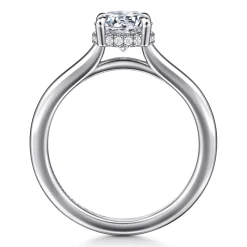 Clearance Gabriel & Co. Aldon - 14K White Gold Round Diamond Engagement Ring