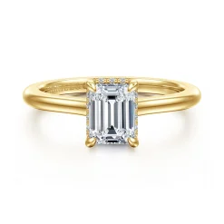 Outlet Gabriel & Co. Aldon - 14K Yellow Gold Emerald Cut Diamond Engagement Ring