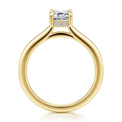 Outlet Gabriel & Co. Aldon - 14K Yellow Gold Emerald Cut Diamond Engagement Ring