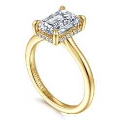 Outlet Gabriel & Co. Aldon - 14K Yellow Gold Emerald Cut Diamond Engagement Ring