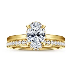 Online Gabriel & Co. Aldon - 14K Yellow Gold Oval Diamond Engagement Ring