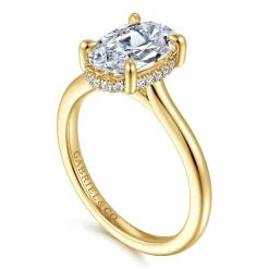 Online Gabriel & Co. Aldon - 14K Yellow Gold Oval Diamond Engagement Ring