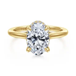 Online Gabriel & Co. Aldon - 14K Yellow Gold Oval Diamond Engagement Ring