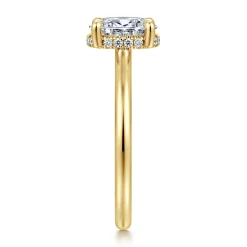 Sale Gabriel & Co. Aldon - 14K Yellow Gold Oval Diamond Engagement Ring