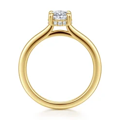 Sale Gabriel & Co. Aldon - 14K Yellow Gold Oval Diamond Engagement Ring