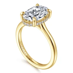 Online Gabriel & Co. Aldon - 14K Yellow Gold Oval Diamond Engagement Ring
