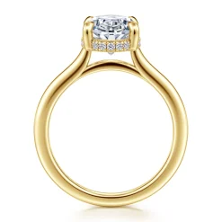 Online Gabriel & Co. Aldon - 14K Yellow Gold Oval Diamond Engagement Ring