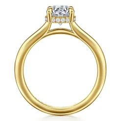 Discount Gabriel & Co. Aldon - 14K Yellow Gold Round Diamond Engagement Ring