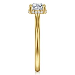 Discount Gabriel & Co. Aldon - 14K Yellow Gold Round Diamond Engagement Ring