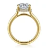 Clearance Gabriel & Co. Aldon - 14K Yellow Gold Round Diamond Engagement Ring