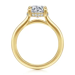 Hot Gabriel & Co. Aldon - 14K Yellow Gold Round Diamond Engagement Ring
