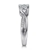 Hot Gabriel & Co. Aleesa - 14K White Gold Round Bypass Diamond Engagement Ring