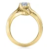 Sale Gabriel & Co. Aleesa - 14K Yellow Gold Twisted Oval Diamond Engagement Ring